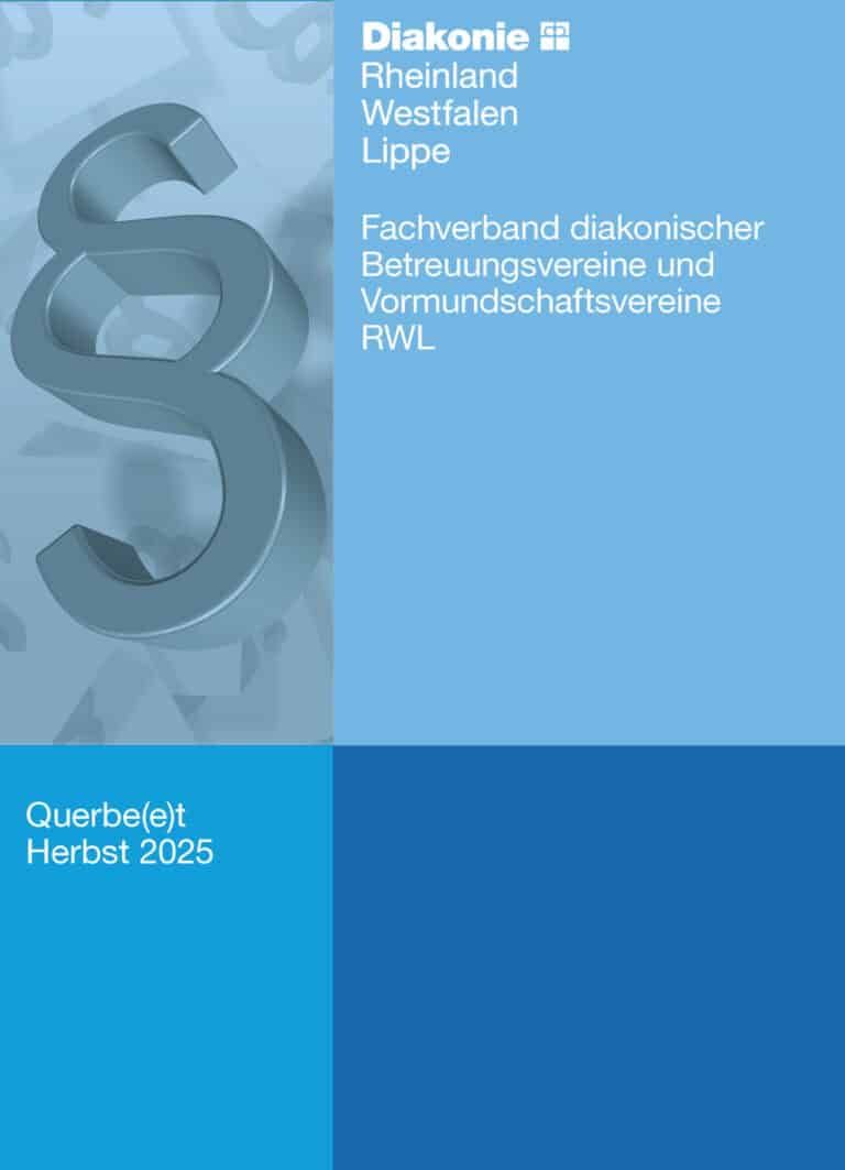 Titelblatt der Zeitschrift Querbe(e)t, Herbst 2025, Diakonie Rheinland-Westfalen-Lippe.